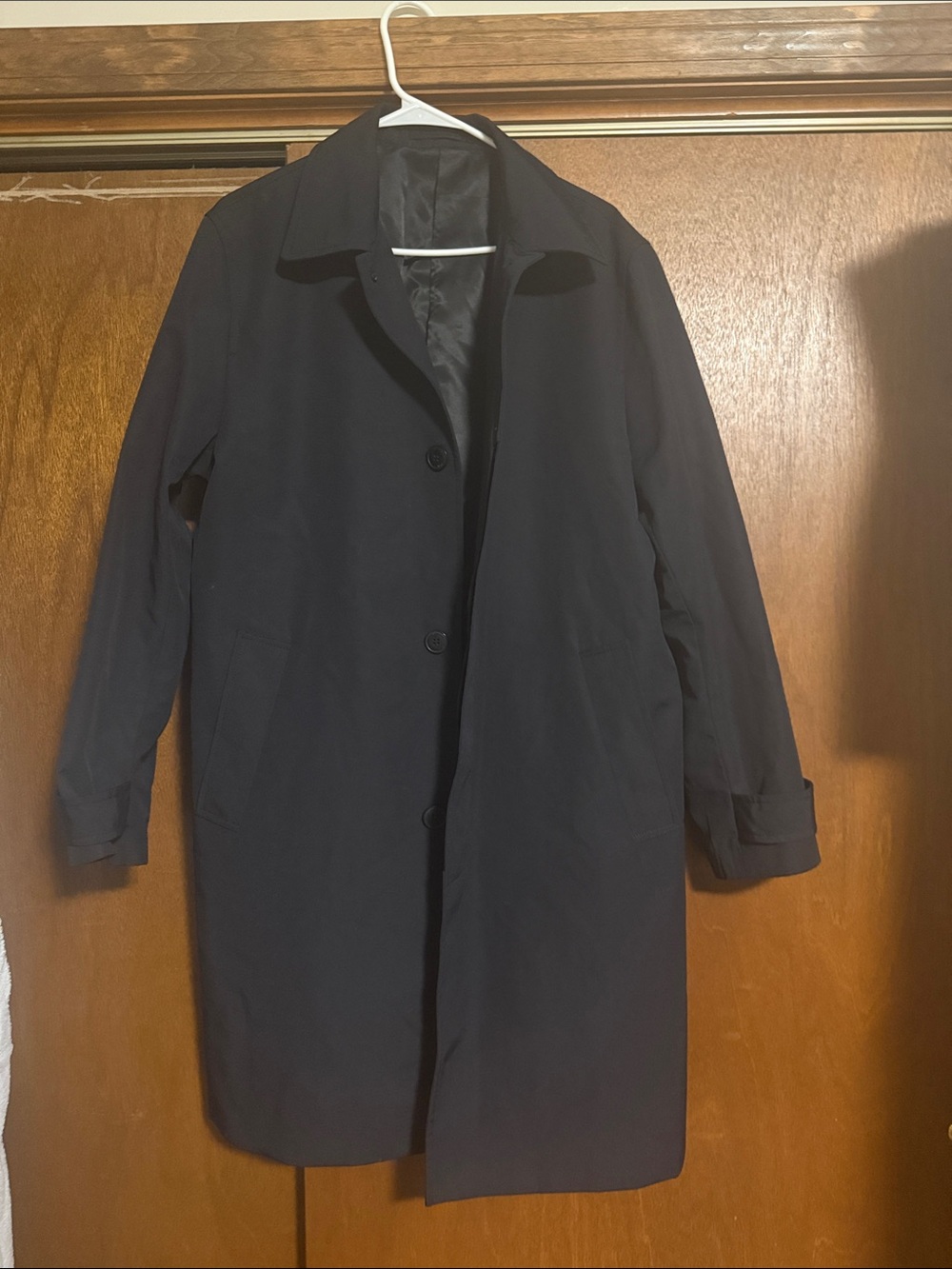Classic Men's Navy Overcoat - H&M
